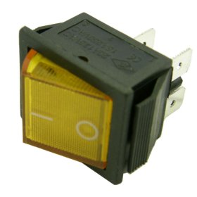Przełącznik klawiszowy podświetlany IXL201 1A 4p2poz 15A/250V żółty